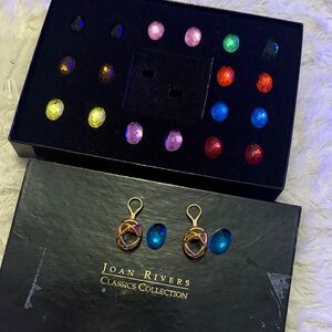 Joan Rivers Vibrant Gemstone Earrings Set